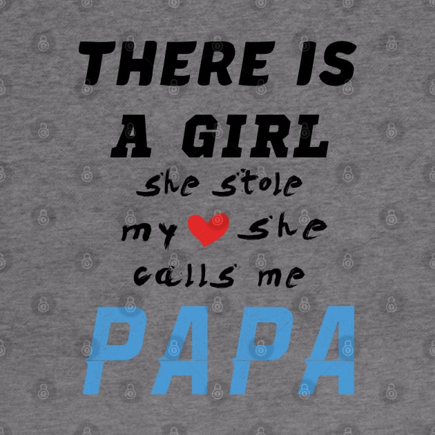 Papa Gifts Shirts from Granddaughter, She Stole My Heart by CareTees